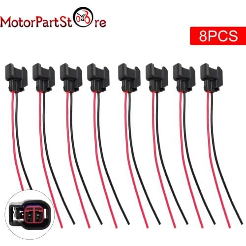 EV6 EV14 Fuel Injector Connector Pigtail Wire For Dodge LS2 LS3 GM Ford 1P1344 8PCS
