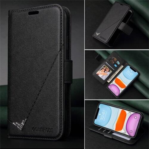 Luxury Leather Phone Case For iPhone 13 12 Pro 12 Mini 11 Pro Max SE 2020 6 6S 8 7 Plus XR X Xs Max Wallet Flip Cover Coque