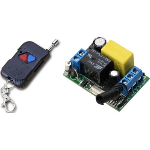 Hot Sale AC220V 1CH 10A Radio Controller RF Wireless Relay Remote Control Switch Transmitter with Receiver for Lamp/ Window