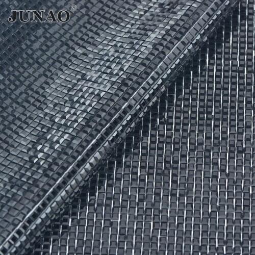 JUNAO 24x40cm Black Glass Rhinestone Mesh Trim Hotfix Crystal Fabric Sheet Square Crystal Stickers Applique For Wedding Dress