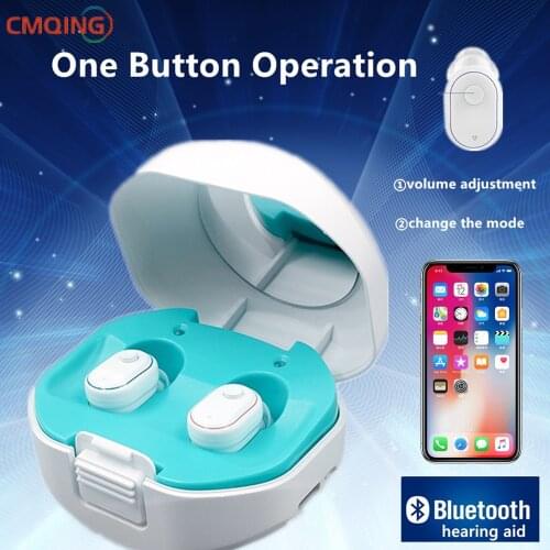 Best Mini Digital Invisible Hearing Aid Ear Sound Amplifier Bluetooth Tone Volume Adjustable Portable For Deafness Hearing Aids
