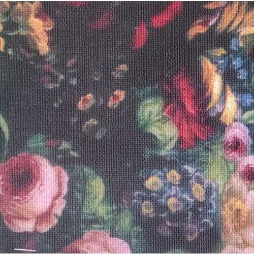 Fashion synthetic PVC oiled rose printed leather fabric leather material for handbag