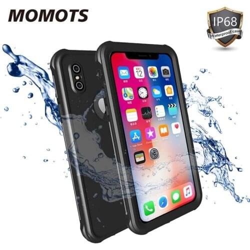 MOMOTS Waterproof Shockproof Case for iPhone X 7 8 Plus Diving Case for iPhone 6 7 Plus SE Phone Cover