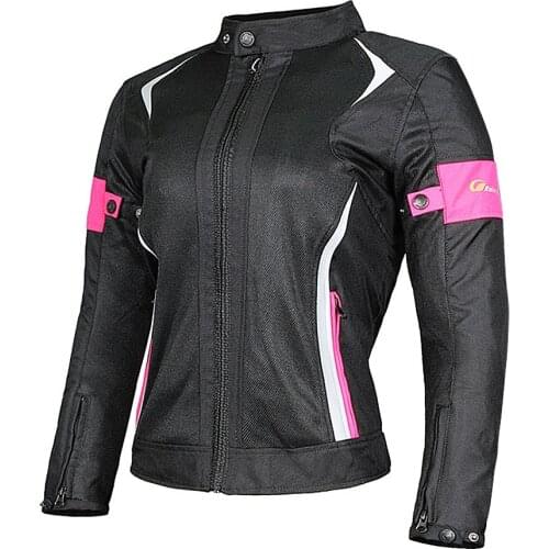 Women Motorcycle Jacket Pants Summer Lady Riding Raincoat Safety Suit with 9pcs Protective Gears and Waterproof Lining JK-52