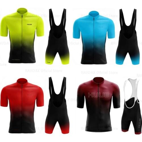 HUUB 2021 Mens Cycling Jersey Set Summer Mountain Bike Clothing Pro Bicycle Cycling Jersey Sportswear Suit Maillot Ropa Ciclismo