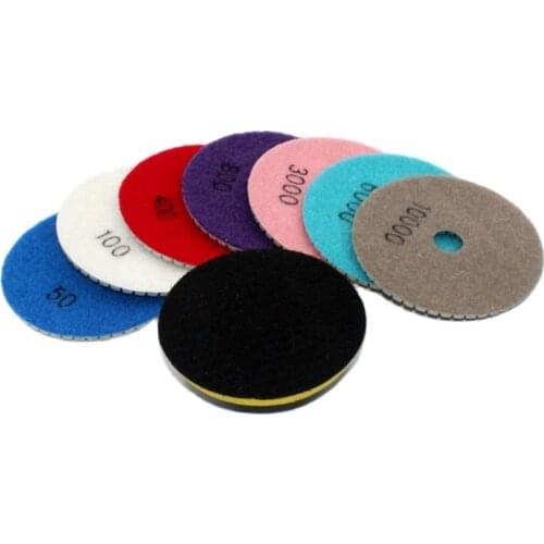 16Pcs Diamond Polishing Pads Kit 4 Inch 100 Mm Wet/Dry For Granite Stone Concret KX4B