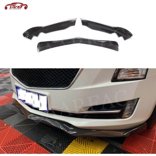 3 PCS Front Bumper Lip Chin Spoiler Splitters Cover Trim for Cadillac ATS 2015-2018 ABS Auto Car Exterior Guard Part