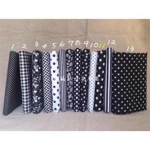 NEW ! 50x50cm,100% Cotton Plain Black Patchwork Fabric Bundles,Textile Patchwork, Fabrics for Sewing,Tissue,Cloth- 13Pcs/Lot