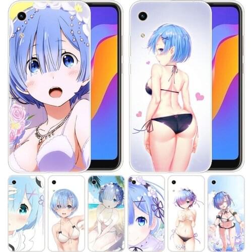 Luxury Silicone Case Anime RE ZERO Ram Rem for Huawei Honor 9X 8A 7A 20 Pro 7X 8X 7S 8S 8 9 10 Lite View 20 20i 10i Play Fashion