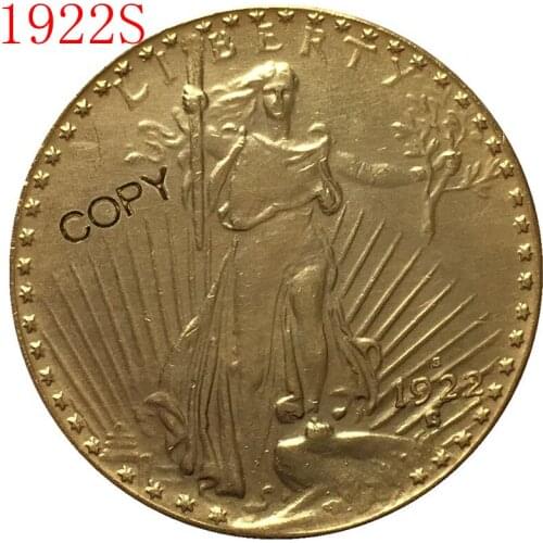 USA 1922-S $20 St. Gaudens Coin Copy