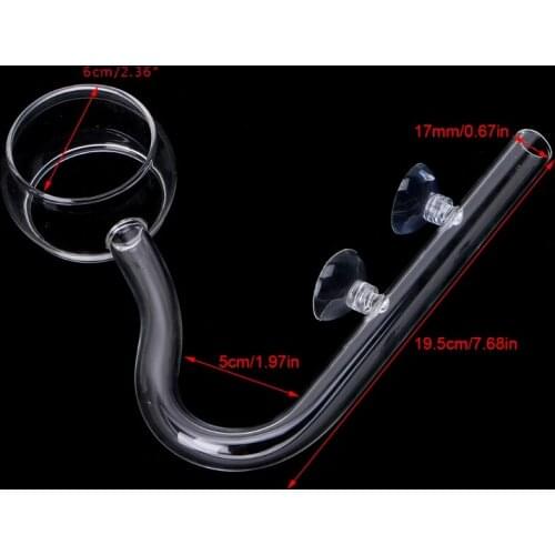 Aquarium Planted Glass Outflow Inflow Lily Pipe 13mm/17mm Tube With Suction Cup