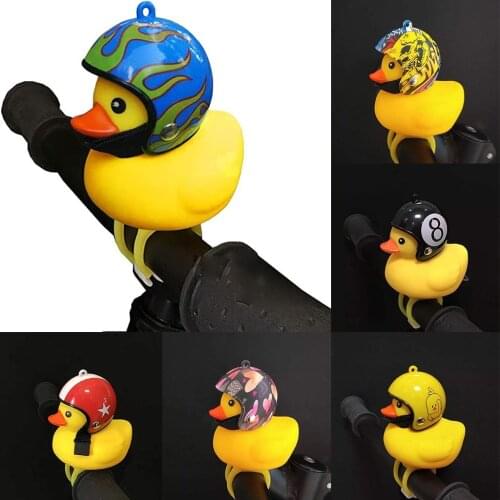 Bicycle Light Bike Horn Bell Duck Front Lights Tail Handlebar Head Lamp Cute Flash Kids Child Air Cycling Rubber Warning Siren