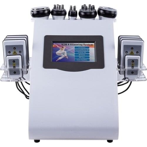 6 In1 Ultrasound Cavitation Vacuum Radio Frequency Multipolar Photon Laser Slimming Machine for Home Use