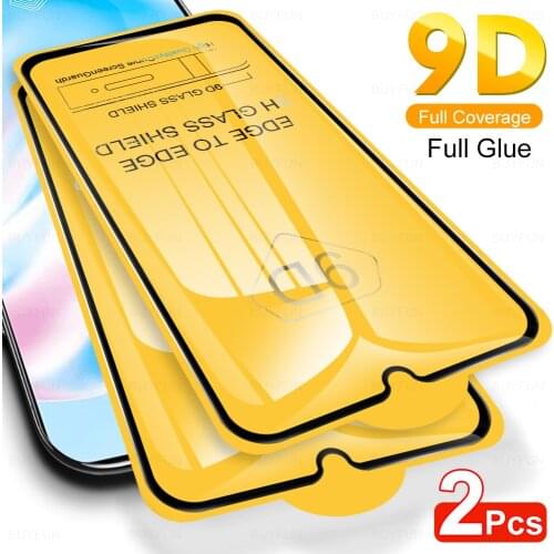 2Pcs 9D Full Glue Tempered Protective Glass Film For VIVO V17 Russia Phone Screen Protector Glasses For VI VO V 17 Ru 2019 6.38"