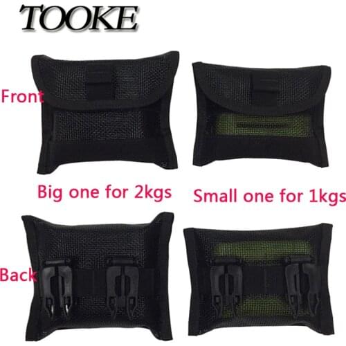 Scuba Diving Mesh Bag Weight Belt Lead Pocket For Technical Diving Sidemount BCD