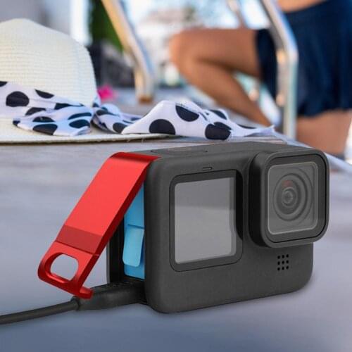 Rechargeable Side Protective Cover Battery Lid For GoPro Hero 9 Sports Camera Dustproof Battery Door Housing Case For HERO9