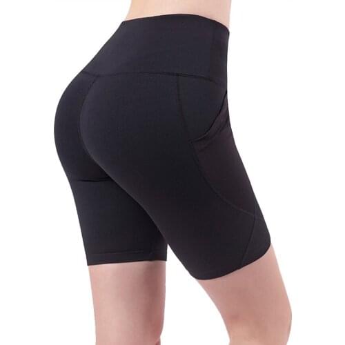 Womens Yoga Shorts Fitness Shorts Women Summer High Waist Tight Elastic Sport Shorts Push Up Running Gym Clothes Short