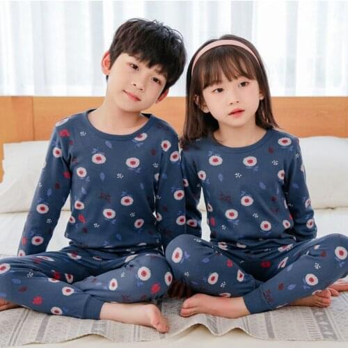 Winter Baby Girls Pajamas Set Children Clothes Sets Boys Girls Clothes Tops+Pants Sleepwear 100%Cotton Autumn Pijamas Nightwear