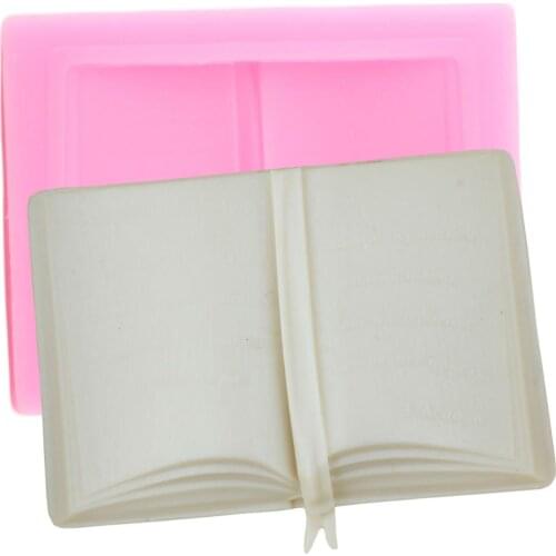 3D School Book Silicone Molds DIY Baby Party Fondant Cake Decorating Tools Cupcake Cookie Baking Candy Chocolate Gumpaste Mould