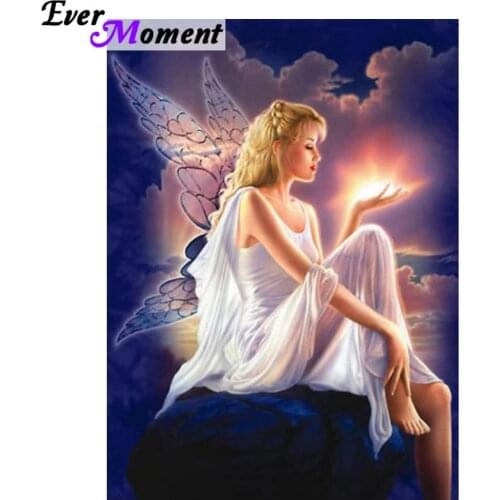 Ever Moment Diamond Painting Religious Angel Diamond Mosaic Diamond Emboridery Fairy Girl Hobby Craft DIY Picture ASF894