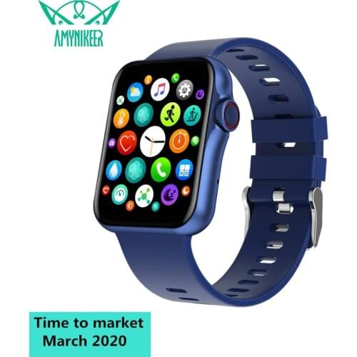 AMYNIKEER Smart Watch D06 Bluetooth Call Fitness Tracker Rotating Button 24-hour Heart Rate Blood Pressure Monitoring Waterproof