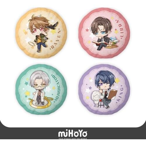 Anime Tears of Themis Vilhelm Libra Marius Raven Round Soft Plush Doll Stuffed Toys Cartoon Throw Pillow Props Cushion Gifts