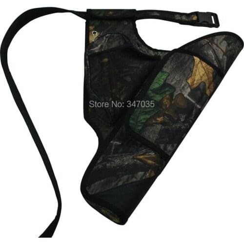 Free shipping 1 piece Camo Arrow Quiver Hang Waist Nylon Bag for Archery Outdoor Hunting Games