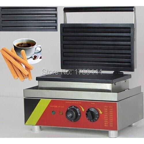 Free Shipping 5pcs 110v 220v Electric Commercial Churro Waffle Maker Iron Machine Baker