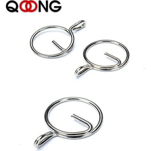 QOONG 50 PCS 304 Stainless Steel EDC Hook Quick Release Key Ring Tools To Protect Nails Practical Key Chain Men Women Keychain