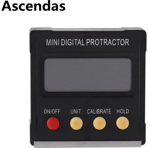 Digital Protractor 4x90 Degree Electronic Box Gauge Level Inclinometer Magnetic Base Measuring Tool TP-097