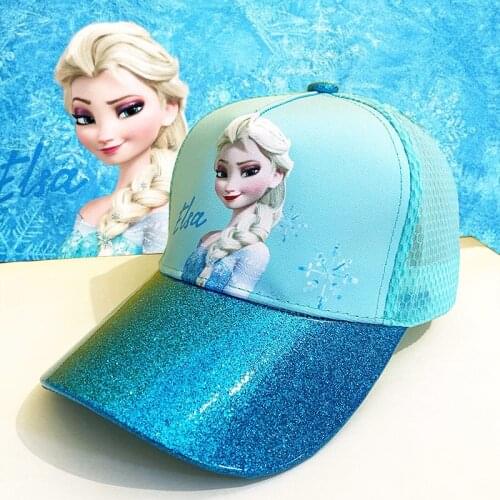 Disney Frozen Elsa Kids Hat Boy Girl Hip Hop Caps Superheroes Spiderman Baby Caps Anime Figure Gift 2-8 Years Old Cosplay Toys