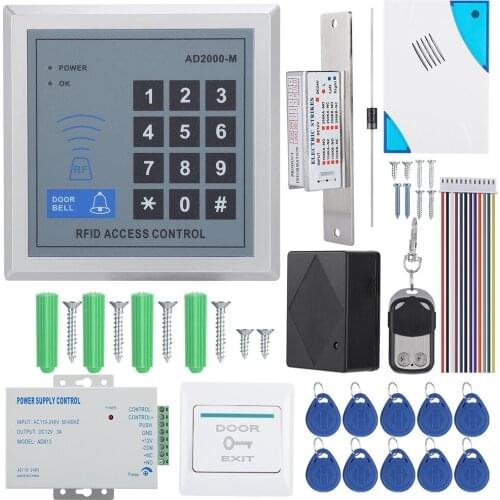Electric Strike NO Lock Single Door Card Password Access Control Keypad Security System Kit Access Control Machine Set