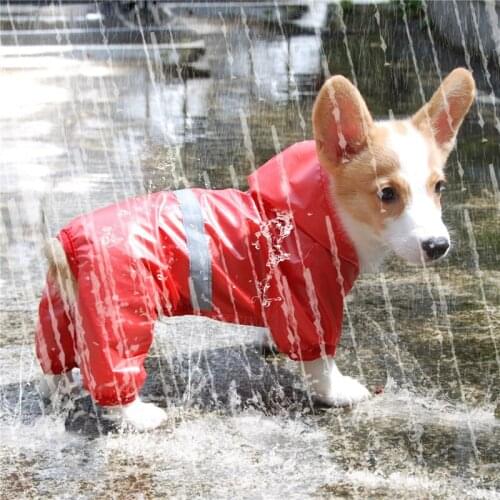 Hot Pet Dog Rain Coat Clothes Dog Puppy Casual Dog Raincoat Waterproof Jacket Costumes XS-XXL 3 Color Pet Supplies Drop Shipping