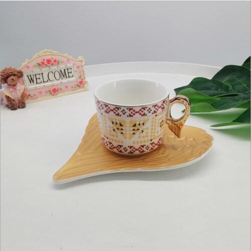 Ceramic Afternoon Black Tea Cups And Saucers Bone China Coffee Cup With Tray Porcelain Drinkware Set Dropshipping