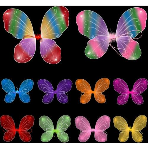 Adults And Children Pixie Wings Fairy Multicolor Big Butterfly Dress Costume Props For Women Children Girls Wings