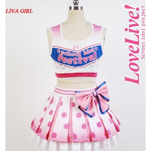 LoveLive! Love Live Yazawa Niko Cheerleaders Cosplay Costume Anime Halloween Costumes For Women Free Shipping
