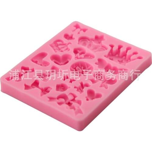 Multiple mini bow crown shape silicone mold chocolate flip sugar cake decoration baking mold drop glue mold gypsum mold