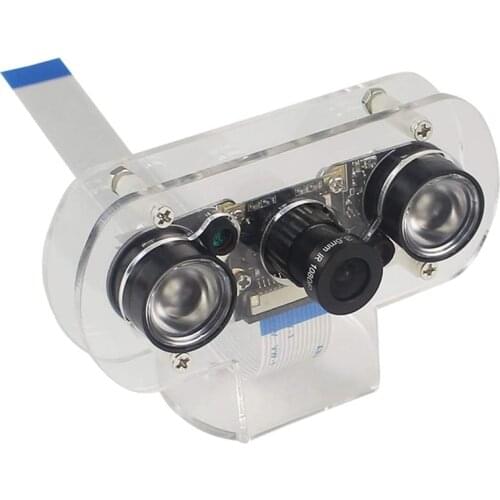 5MP Camera Module For Raspberry Pi 4B/3B+/3B/2B Infrared Night Vision 1080P Camera with Holder Case