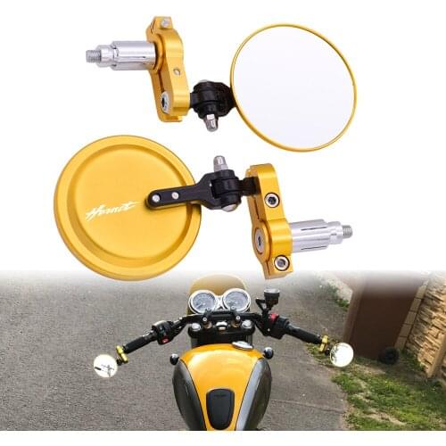 Motorcycle Mirrors Foldable 3 Inch Round Handle Bar End Side Mirrors For HONDA Hornet 900 600 CB600F CB600 CB599 CB650F CB650