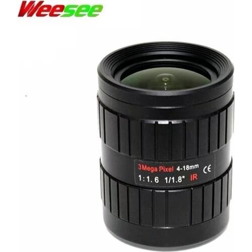 CCTV Lens 1/1.8" C Mount Manual Iris Lens 4-18mm