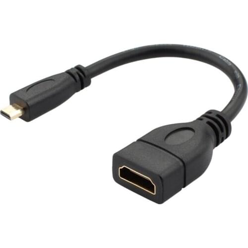 Micro HDMI Type D Male to HDMI Female Type A Adapter cable M/F Converter Convertor for tablet pc tv mobile phone 1080P