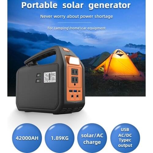Charging Portable Solar Power Station 155Wh 150W 2000mAh Solar Generator Battery Charger Outdoor Energy Power Supply All Powers