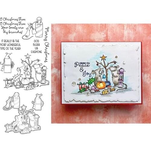 Wonderful Time Clear Stamps with Metal Cutting Dies for Diy Scrapbooking Paper Cards Silicone Transparent Stempels Seal