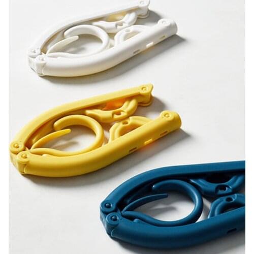 10pcs/lot Folding Hangers Portable Clothes Hanger Foldable Non-Slip Lightweight for Home and Travel Dryng Rack for Blouses Skirt