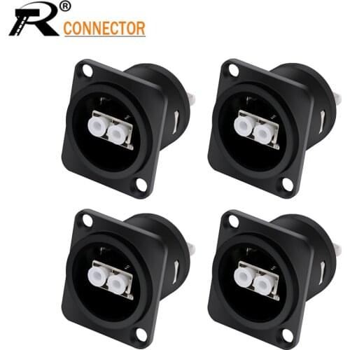 4Pcs/Lot Female LC Fiber Coupler Connector D-type LC Fiber Straight Connector Network Interface Extension Tools
