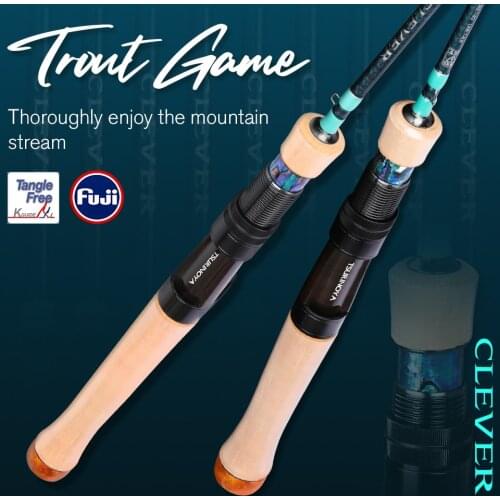 TSURINOYA Ultra-light Game Spinning Casting Fishing Rod CLEVER 1.45m 1.57m 1.6m 1.85m FUJI Guide UL L 4-axis Carbon Trout Rod