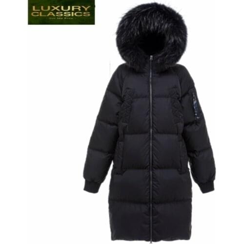 Real Raccoon Fur Streetwear Hodded Jacket Men Winter Duck Down Coat Clothes 2021 Korean Warm Fashion Down Parkas LW2307