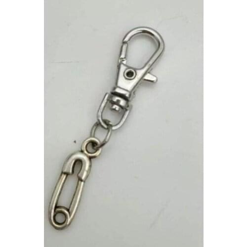 Vintage Diaper Safety Pin Rotate Charm KeyChain For Car Key Chains Bag Key Chains Findings Accessories Fashion Jewelry