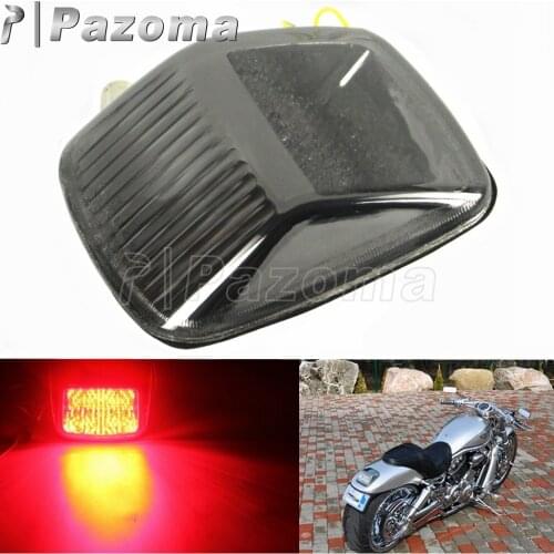 12V Smoke Motorcycle Brake Tail Light LED Rear Turn Signal Blinker Lamp For Harley Deuce All Years V-ROD 2002-2011