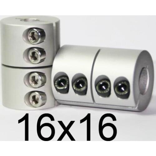 16x16 Rigid clamping screws Solid Coupling for Engraving machine,16mm shaft butt-muff coupler